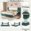 Lit plateforme tapissier avec tablettes-150216829-150217091
