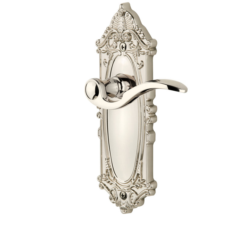 Grand mannequin Grandeur Grande victorien avec levier Bellagio, Nickel satiné, Droitier