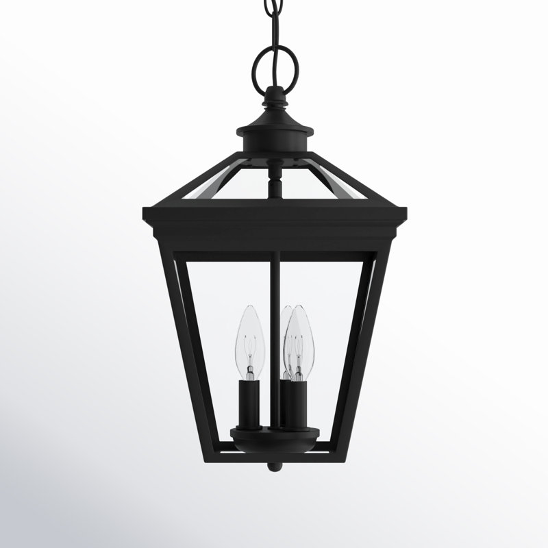 Lanterne suspendue d'extérieur à 3 lumières H 15,75 po Manwe, Noir