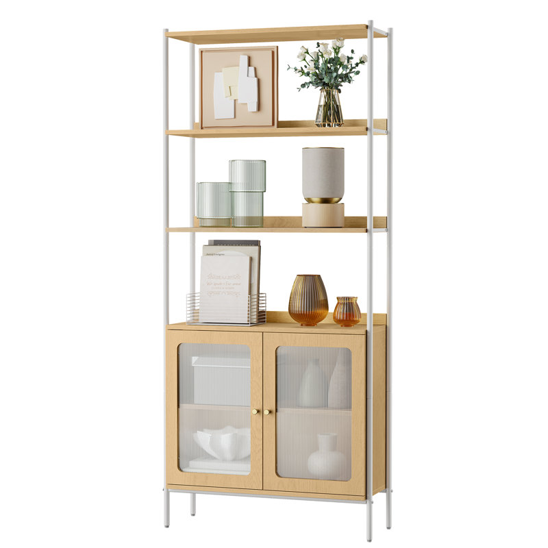 Aleeha 174.7cm H x 76.4cm W Steel Standard Bookcase
