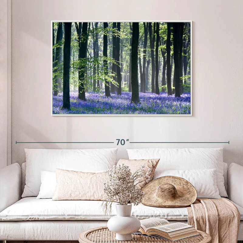 Bluebell Vision, 46 po x 31 po, Cadre flottant blanc