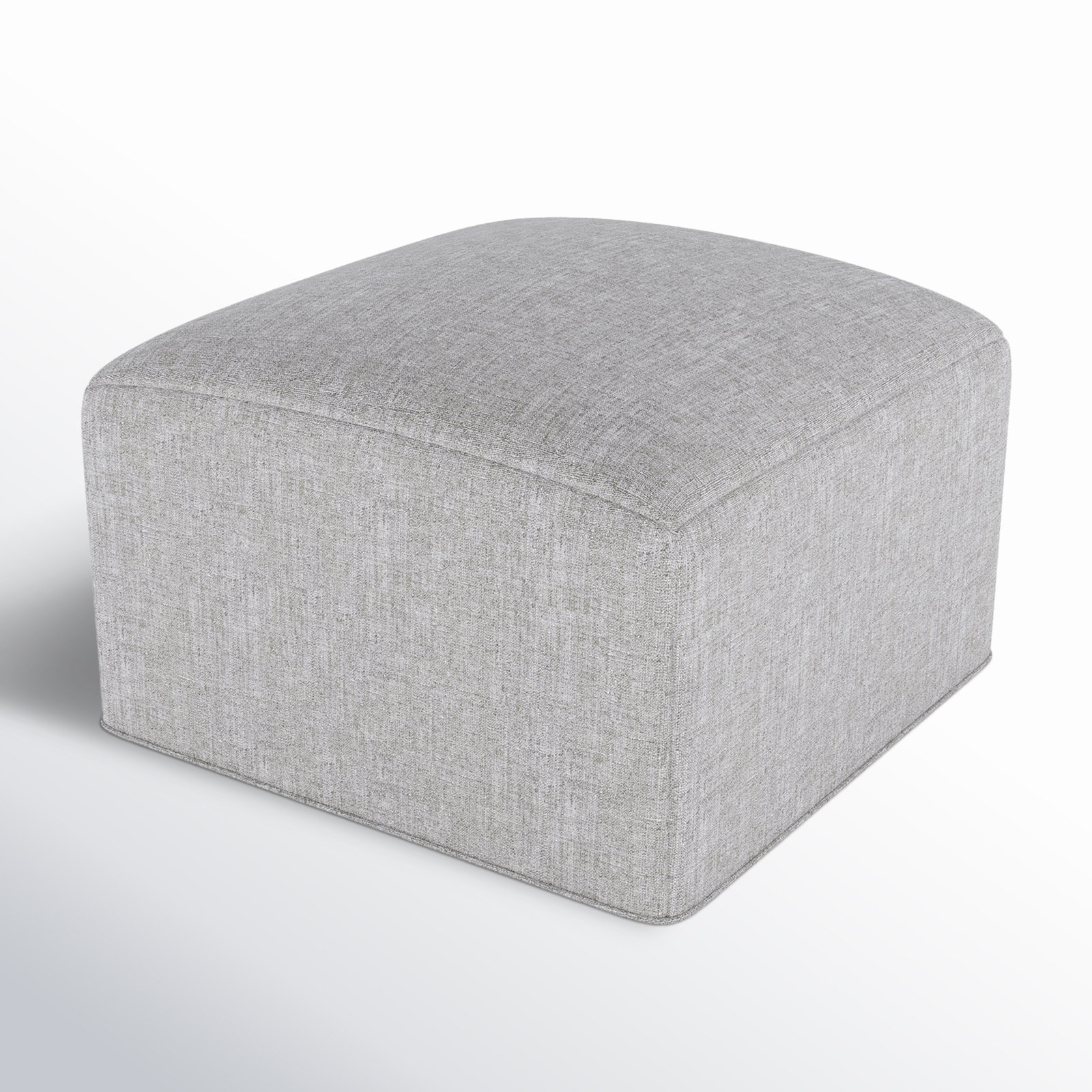 Praia Sunbrella Outdoor Ottoman, Canvas Granite Sunbrella® Canvas