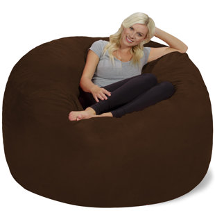Bean Bag Chair - Shredded Memory Foam Filled Round Furniture Bean Bag Chair with Removable and Machine Washable Cover - Big Bean Bag Sofa Lounger with Soft Micro Fiber Cover - Multiple Colors, Multiple Sizes and Fabrics