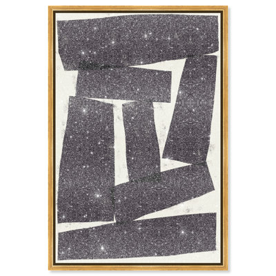 Black And White 2 Canvas Abstract Print by Oliver Gal, Black Frame, 10 x 15