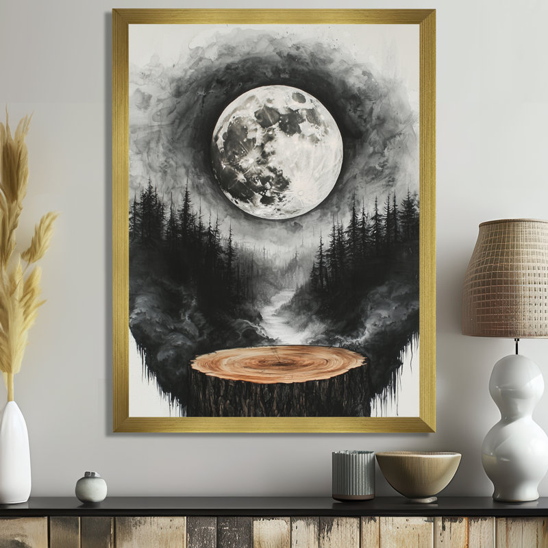 Giro - Fantasy, art mural sur toile, H 44 po x l 34 po, Impression d'un seul cadre photo, Doré
