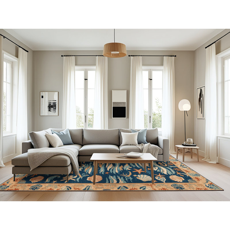 Machine Washable Turkish Gray Area Rug, Rectangle 6' x 9'
