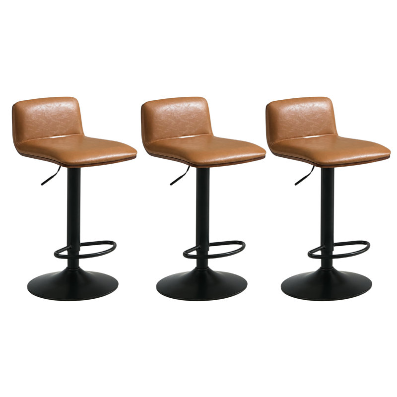 Tabouret de bar pivotant à hauteur réglable Modern, Brun, 3