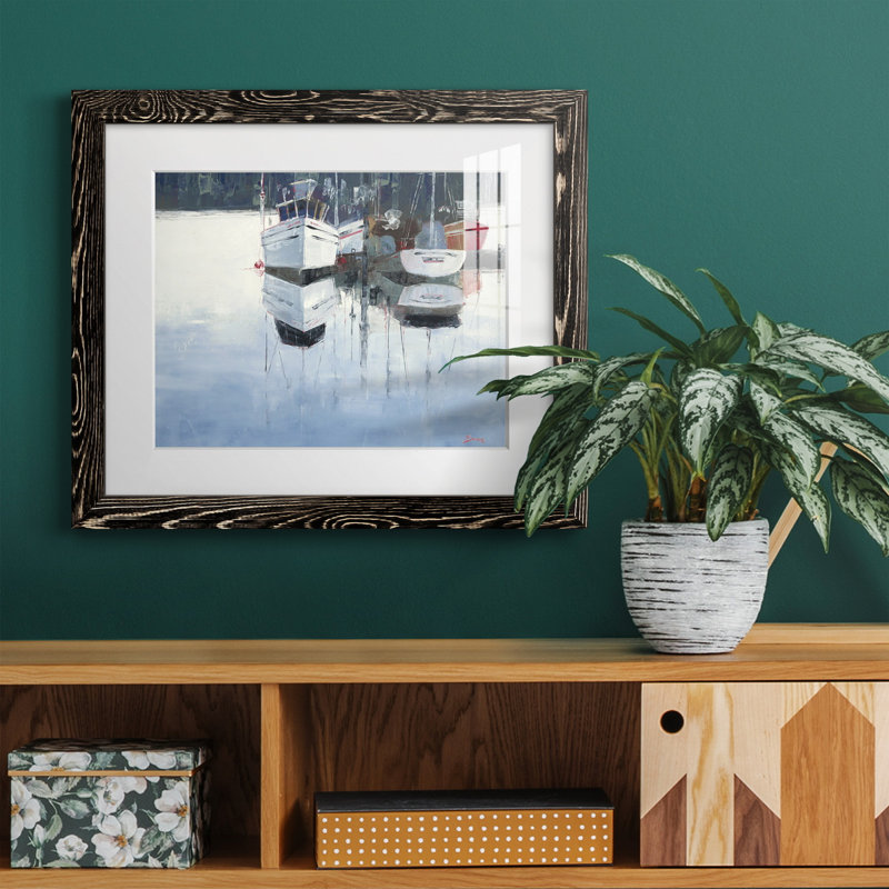Dock Tight - Cadre photo, reproduction d'art sur papier, Cadre noir, H 20 po x l 17 po x P 1,5 po