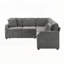 Canapé-lit modulaire en L Chenille-2095247329
