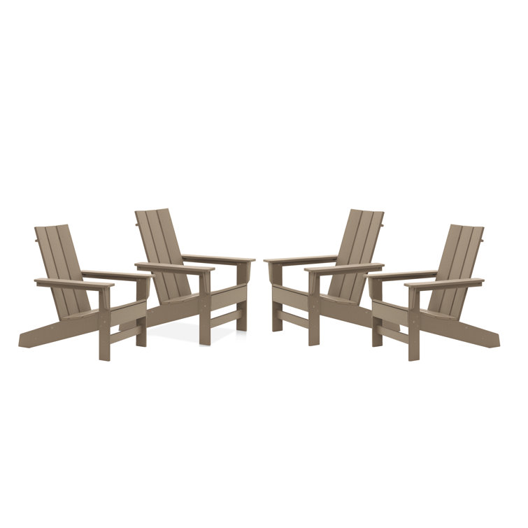 Ratcliff High-Density Polyethylene (HDPE) Outdoor Adirondack Chair Set