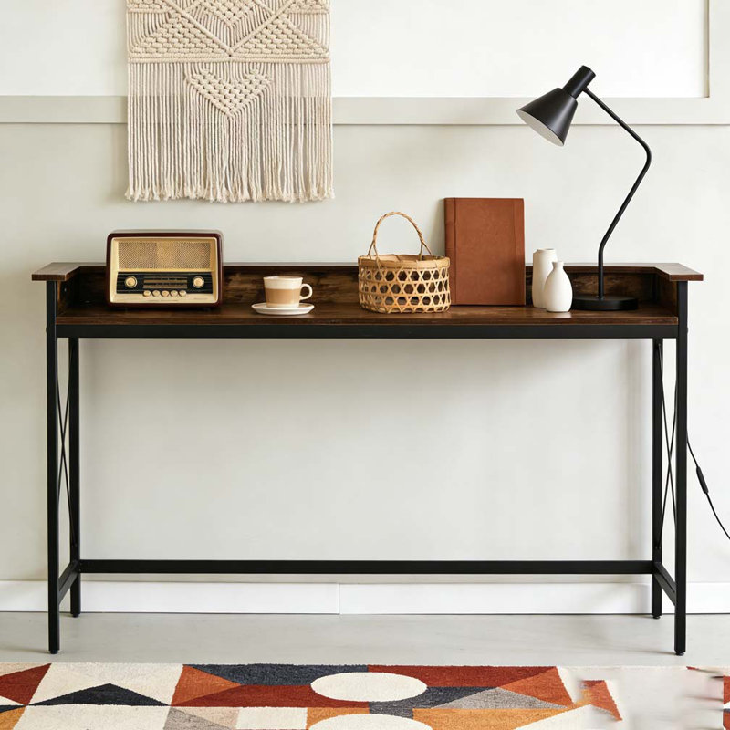 Table de canapé avec prise électrique, console