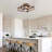 22.6'' Flush Mount Ceiling Fan ,Reversible Motor, DC Remote Control,7 PCS PC Blades,6 Speed Ceiling Fan,Timing, for Bedroom Kitchen Living Room--NOT Included Bulbs