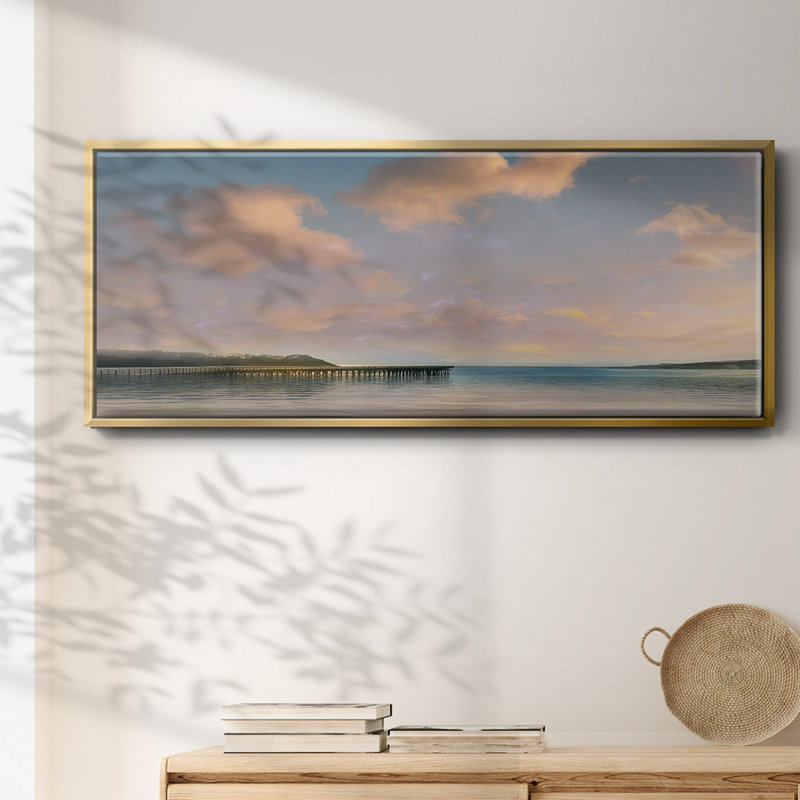 Pastel Sunnset- Framed Canvas, 20" H x 50" W