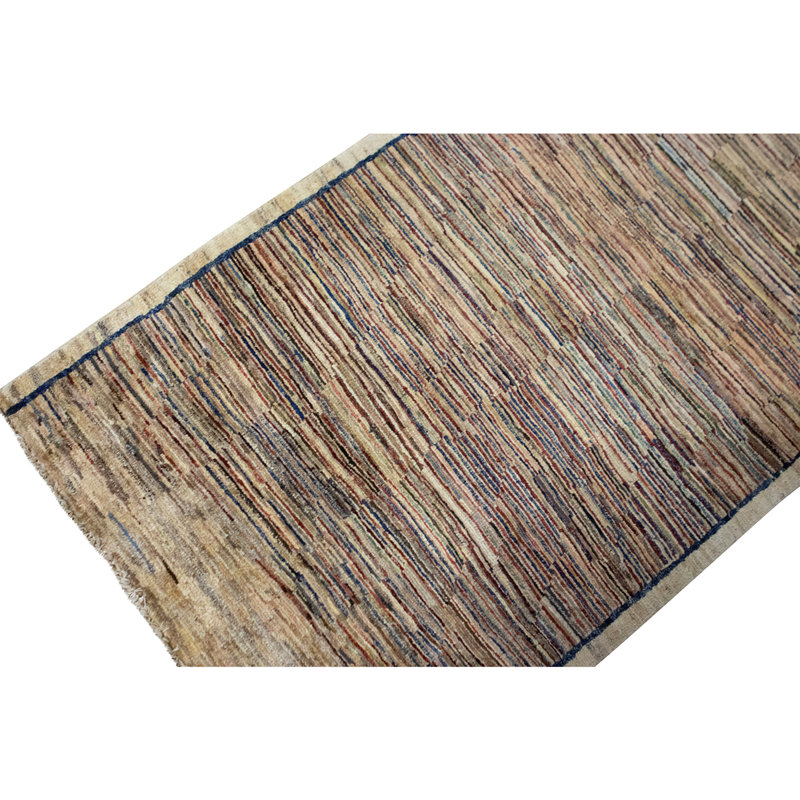 Hand Knotted Wool Area Rug in Multi