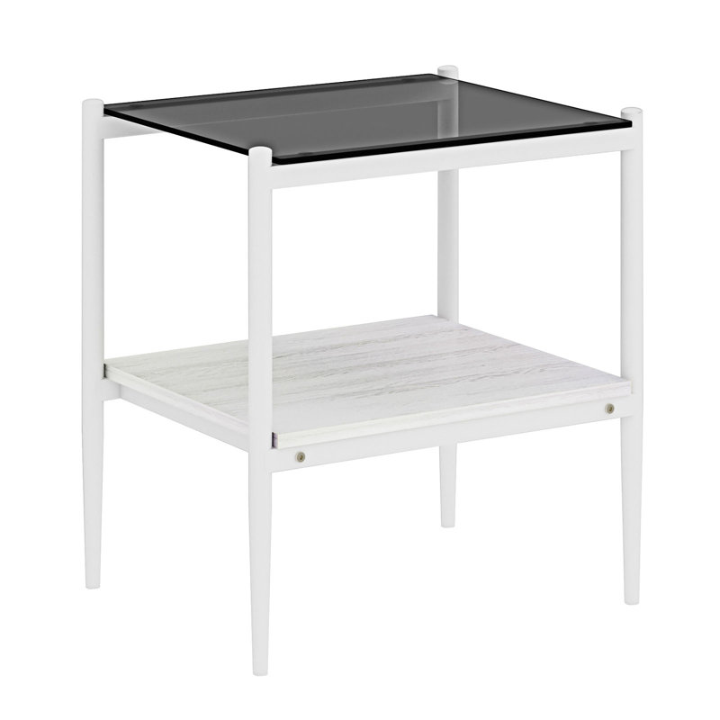 Coffee Table and End tables Set of 3, White, Grey