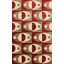 Tapis rouge à motif abstrait Jep