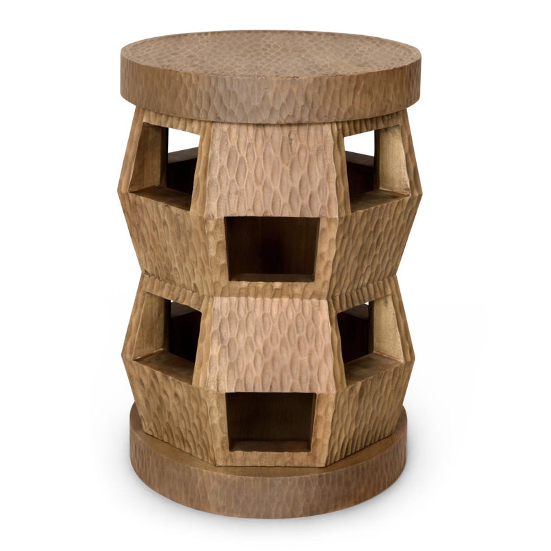 Zanzibar Solid Wood End Table, Driftwood