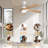 52" Modern LED Ceiling Fan with 5 ABS Blades & Remote, 3-Color Dimmable Light-714406794-722444139