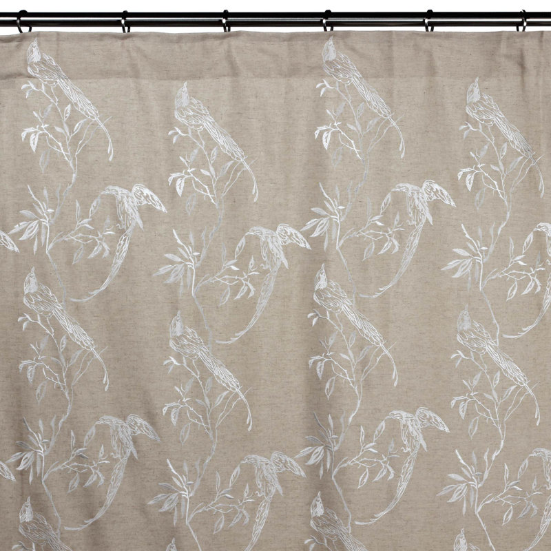 Songbird Pencil Pleat Semi-Sheer Single Curtain, Beige/Raw, 145 W x 280 D cm