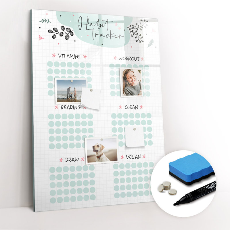 Magnetic Glass Photo Memo Board
