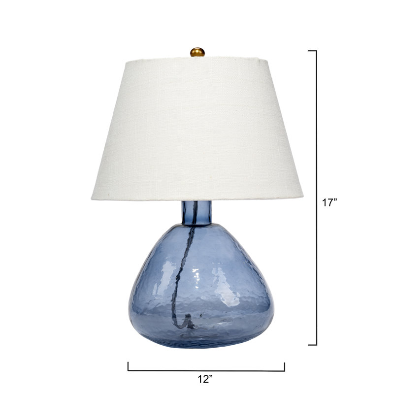 Glass Table Lamp, Blue