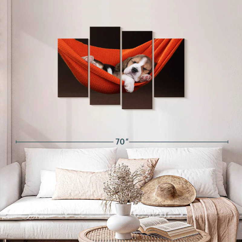 Brampt Beagle In Hammock, 27" H x 43" W