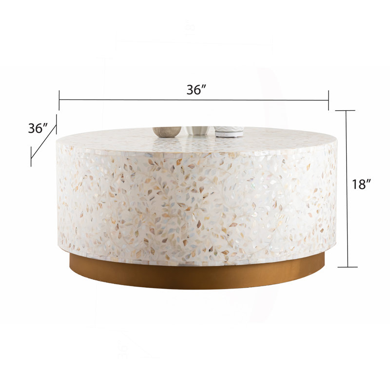 Table basse ivoire