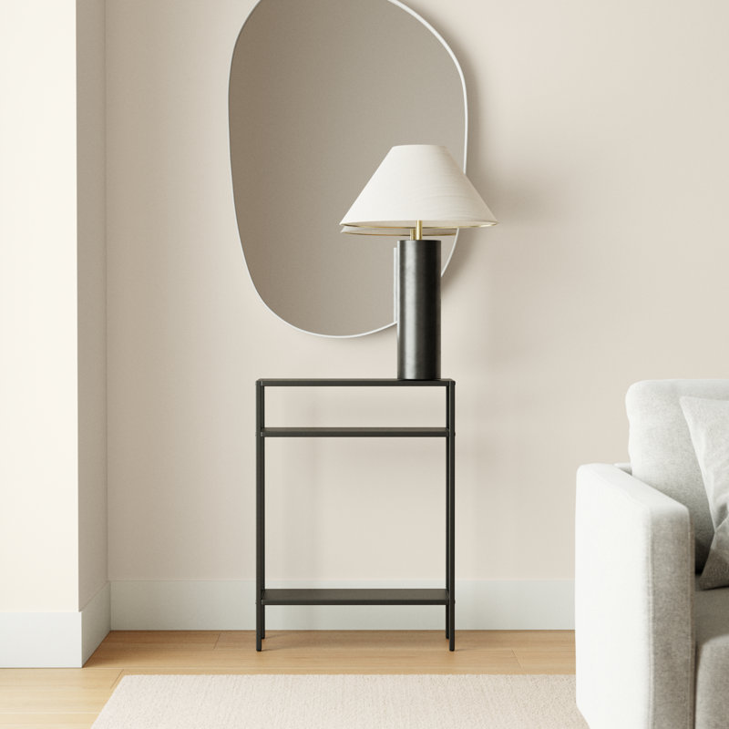 Aisha Console Table, Blackened Bronze, 29.5" H x 22" W x 8" D
