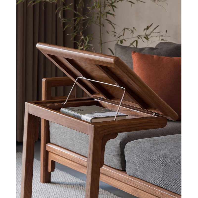 26.57" Brown Rectangular Solid Wood End Tables