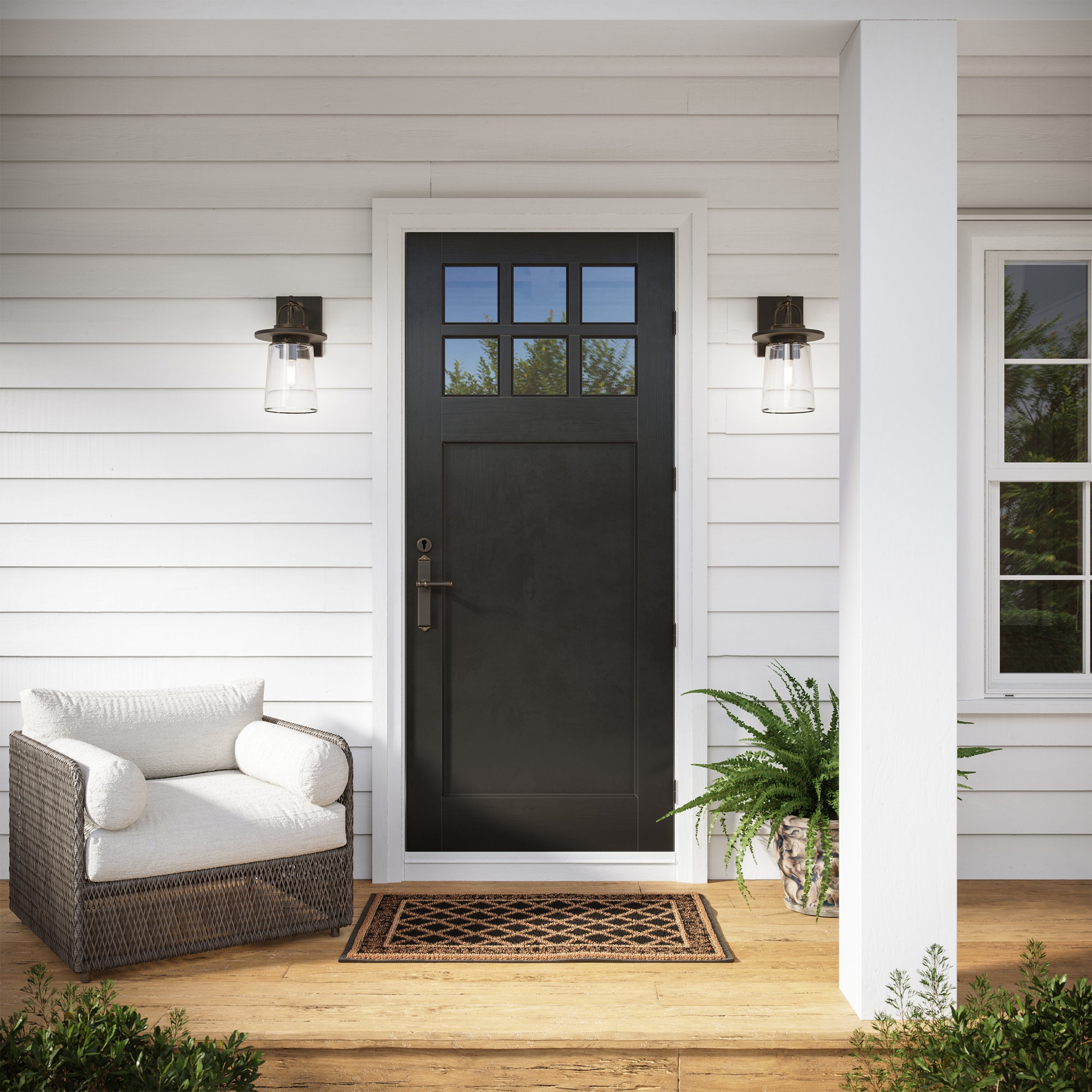 Mansoor Single Light Bell Outdoor Aluminum Wall Light, 18.63" H x 10" W x 10" D, Antique Bronze