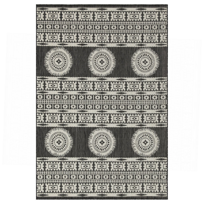 Anthracite Indoor/Outdoor Area Rug, Rectangle 5'3" x 7'3"
