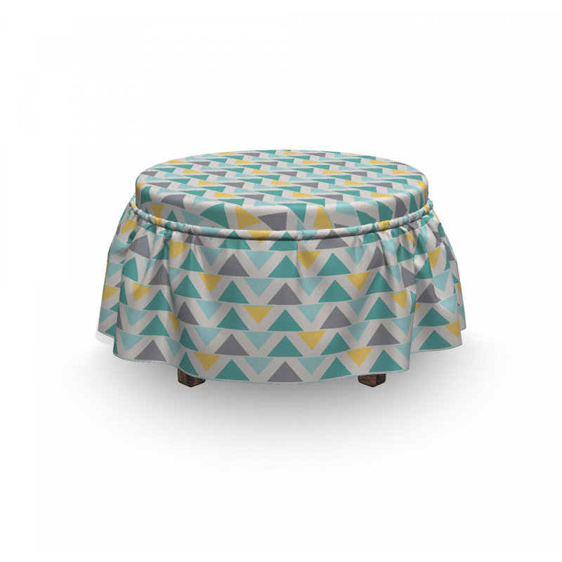 Ensemble de housse pour repose-pieds coussin de boîte 2 pièces