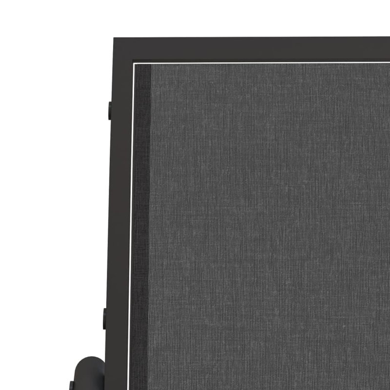 Fauteuil oscillant d'extérieur en acier Abhijot, Noir