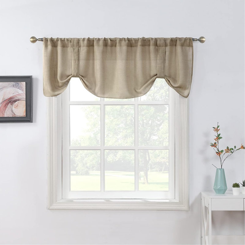 Chas Tailored Window Valance,  Taupe