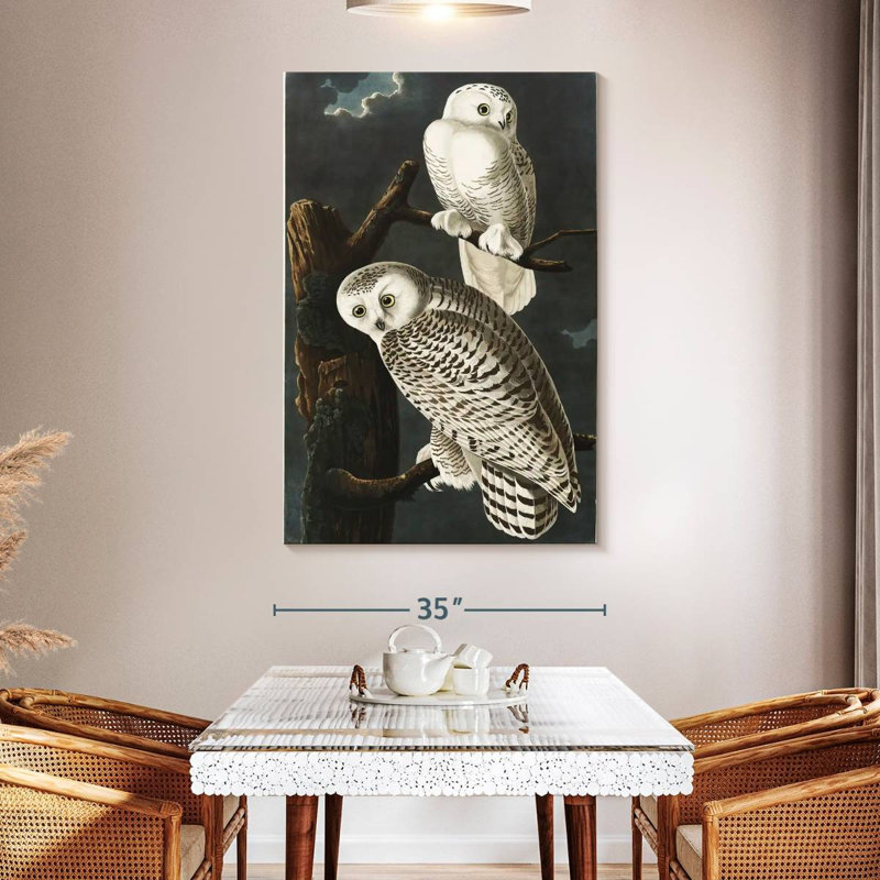 Brampt Snowy Owls, 51" H x 34" W