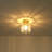Aurevia 1-Light Sculpted Clear Glass Flush Mount Ceiling Light