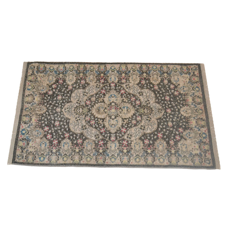 MACHINE MADE POLYESTER AREA RUGS  - Rectangle | Beige Black Color, Oriental Design, Low Pile Machine Made Area Rugs for Living Room, Bed Room