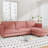 4 - Seat L Shaped Couch 107.8'' Large Size, Movable , Arm With Pockets, Red Modern Fabric For Living Room, Apartment, Office, Breathable Skin , Pocket Springs Cushions, Frame, 800 Pound Load, Legs-68787999