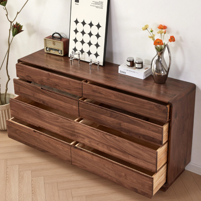 Commode d'appoint simple en noyer noir