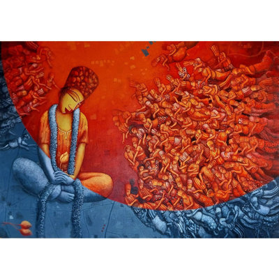 Méditation de l'unité | Acrylique sur toile | Par Samir Sarkar