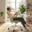 Chaise de bureau ergonomique robuste, chaise d'ordinateur à haut dossier avec appui-tête et accoudoirs pivotants 3D réglables pour un soutien lombaire réglable jusqu'à 350 lb-1237796683-1237796687