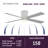 Kwartet 52 inch Indoor/Outdoor Flush Mount Ceiling Fan with LED CCT Select Light Kit and Remote Control - Matte White with Matte White blades-57864149