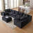 8-Piece Modular Compression Upholstered Sectional Sofa-1305060228-1303161394