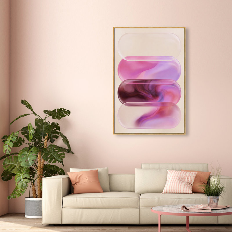 Clear Rose Print by Oliver Gal, 25"H x 17"W, Gold Floater Frame