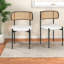 Ensemble de 2 chaises ergonomiques en similicuir de qualité supérieure, structure en métal moderne, idéale pour la cuisine et les espaces repas