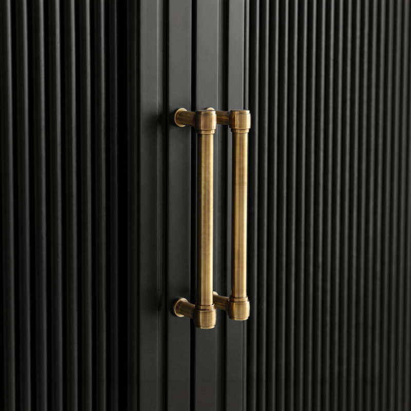 Armoire en bois 2 portes Martha Stewart Bedford, Black
