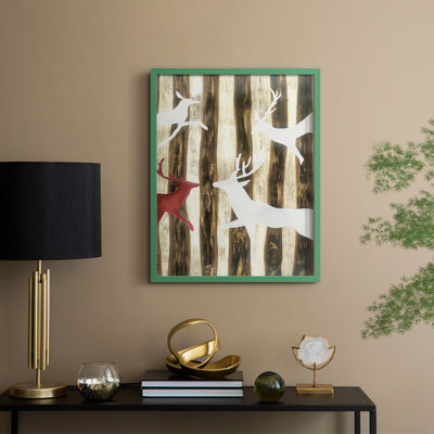«Christmas Holiday Art DCCXCVII», reproduction d'art encadrée - bois massif