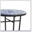 Table d'appoint de patio, bleu et noir