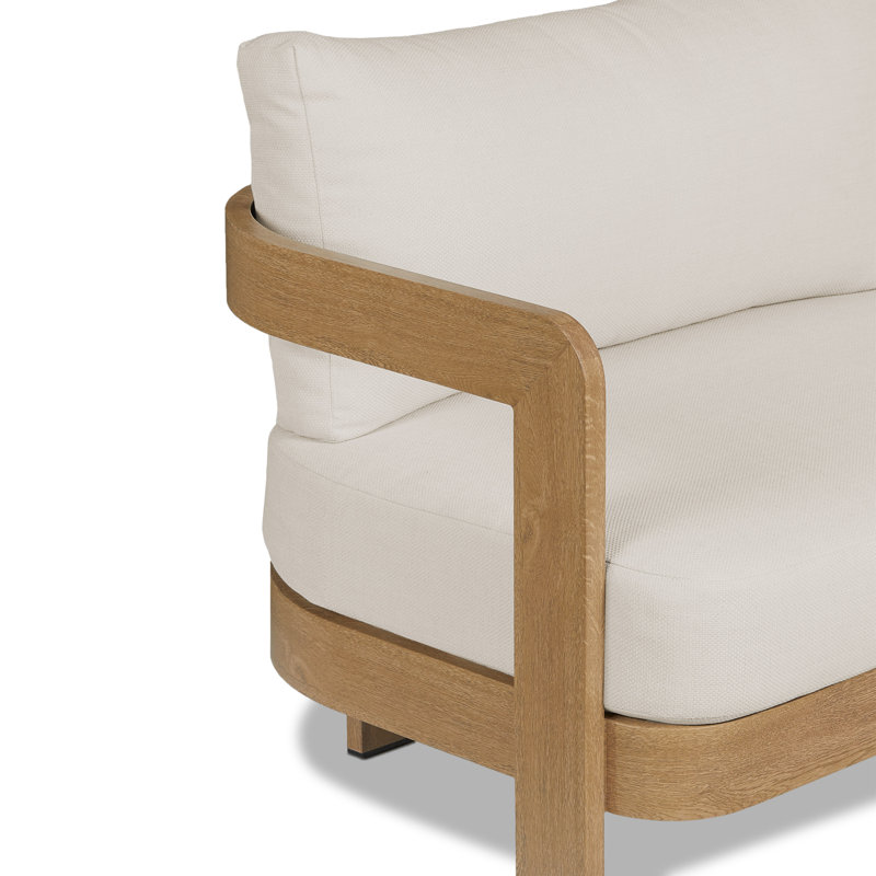 Arlo 3-Seat Metal Outdoor Patio Couch with Cushions by Real Flame