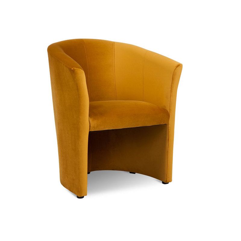 Oakengates Velvet Armchair, Mustard